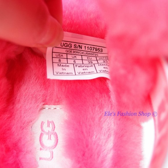 NIB UGG Australia Oh Yeah Sheepskin Slide Sorbet Pink US 8 AUTHENTIC - Picture 11 of 14